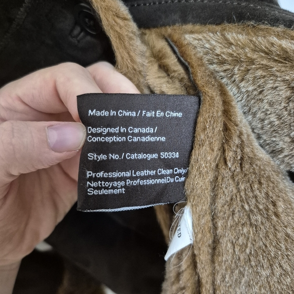 Danier Brown Leather Jacket with Tan Accents - Picture 5 of 7